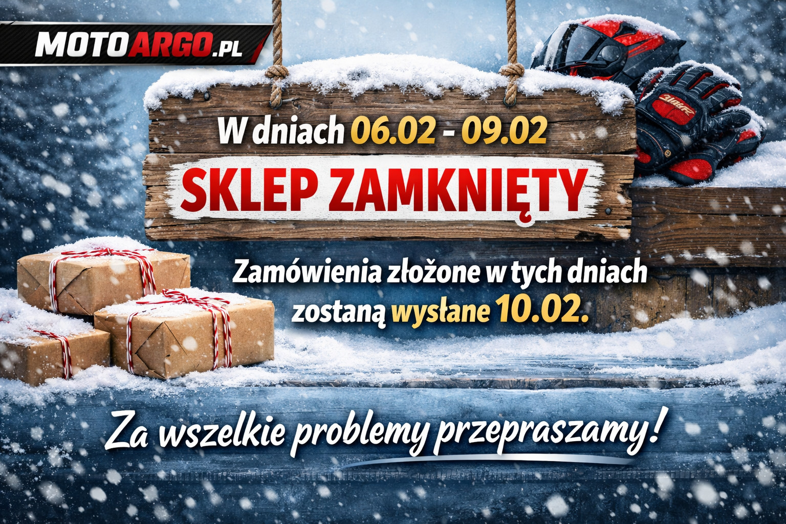 W dniach 06.02-10.02 sklep zamknięty