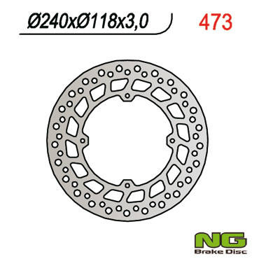 Tarcza hamulcowa przód honda cr 125/250/500 '84-'94, xr 250/400/600r (240x118x3) (4x6,5mm)