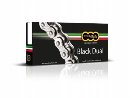 ŁAŃCUCH NAPĘDOWY 520ZRA (120 OGNIW) Z-RIDUAL DO 600CCM CZARNY (ZAPINKA+ZAKUWKA) (135ZRA/1011)