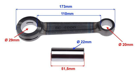 Korbowód CZ 175 import