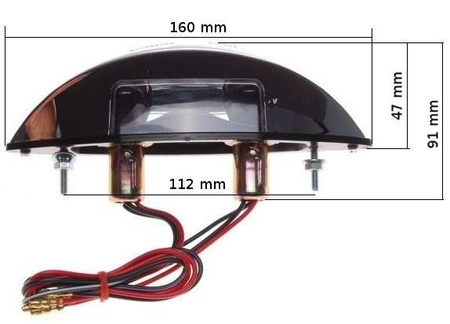 Lampa tylna uniwerslana motocykl z Podświetleniem Tablicy