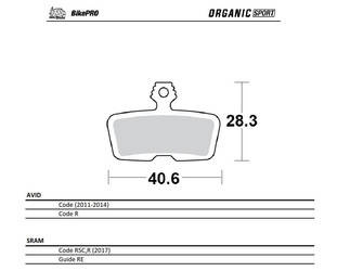 Moto-master bike pro klocki hamulcowe rowerowe organiczne sport