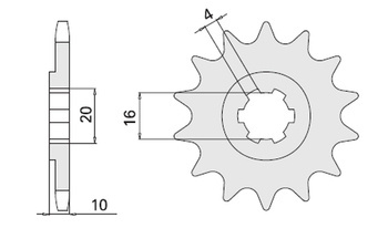 Zębatka przednia 799 15 suzuki gz25/vl 125/bn125 (4037-15) (jtf410.15)