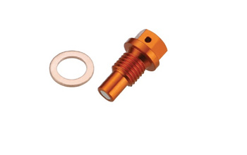 korek spustowy oleju ktm all models '09-'19 ( z magnesem) kolor pomarańczowy (mdp-07or)