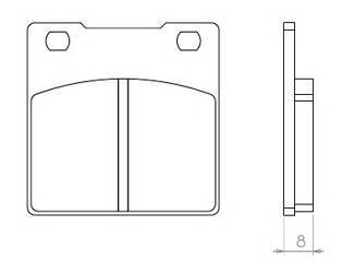 Klocki hamulcowe kh63 suzuki gs/gsx/gsf/gsxr/rf/sv- tył (ft 3052)