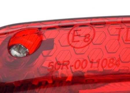 Lampa tylna LED motocykl skutera ATV czerwony klosz