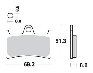 Klocki hamulcowe kh252 / kh380 maxi sinter sinter kolor złoty