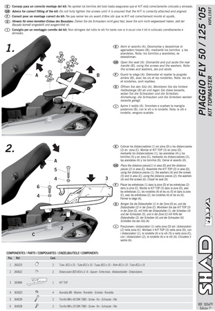 Stelaż kufra tylnego Shad do Derbi Boulervard 125/250 2T