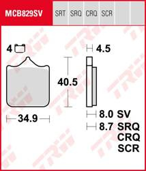 Klocki hamulcowe kh604/4 sinter road/track bmw s 1000rr '09-'18, s 1000r '13-, triumph speed triple 1050 '09-'16, przód