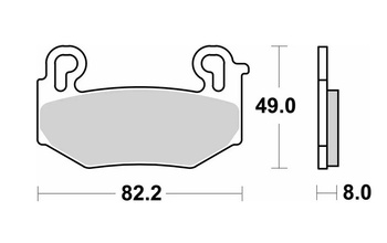 KLOCKI HAMULCOWE KH779 STREET PERFORMANCE (EXCEL) SINTER KOLOR ZŁOTY PASUJE DO: BMW R 1300 GS '24-, R 1300GS TRIPLE BLACK '24- , R 1300GS TROPHY '24- PRZÓD