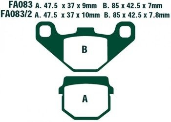 KLOCKI HAMULCOWE DO QUADA I MOTOCYKLA EBC FA083TT