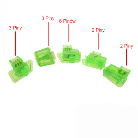 Zestaw przełączników skuter QT4 zielone montowane do obudowy