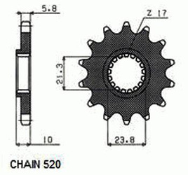 Zebatka Napedowa Sunstar Sunf3a3-14