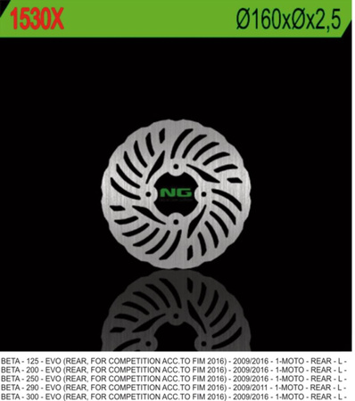 Tarcza hamulcowa tył beta evo 125/200/250/290/300 09-17 (160mm) wave