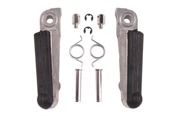 Zestaw podnóżków (podnóżki) kierowcy kompletny z mocowaniami honda cbr 250 '86-94, nsr 250 '85-96, vfr 400 '87-92, (zamiennik oryginału)