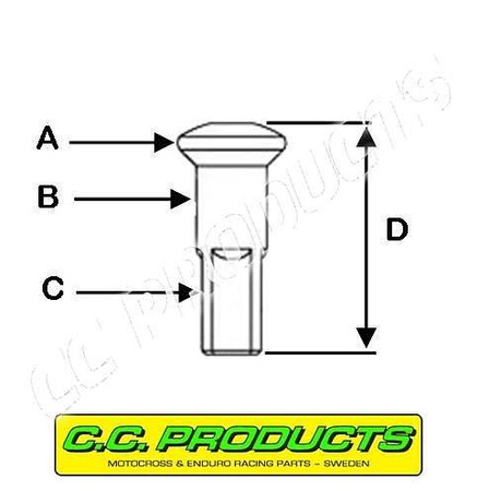 nypel 9g/300 (3,61mm gwint, 7,6mm główka) (cc products)