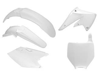 Komplet plastików kawasaki kxf 250 04-05, suzuki rmz 250 04-05 kolor biały (z tablicą) (ka203e047)