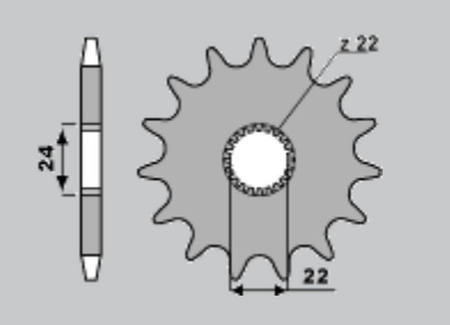 Zębatka przednia 406 16 aprilia 125 rx (90-02), rs 125 (93-08) (jtf394.16)