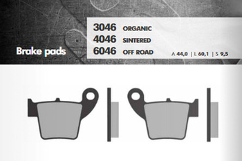 Klocki hamulcowe kh346 spiek metaliczny (złote) off road honda cr/crf tył (ft 6046)