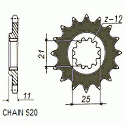 Zebatka Napedowa Sunstar Sunf383-16