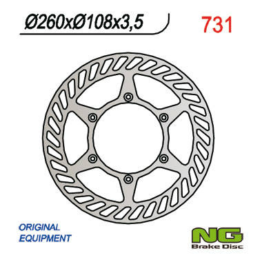 Tarcza hamulcowa przód gas gas enduro cross 125/200/250/300/400/450/515 (260x108x3,5)