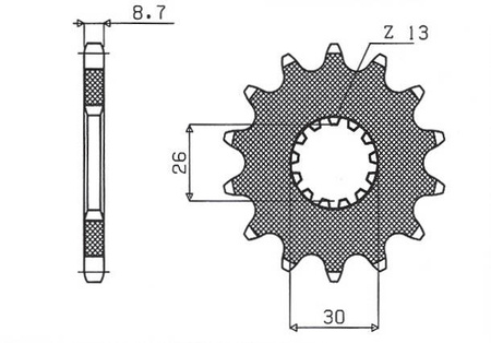 Zębatka przednia 2090 17 triumph daytona 955/sprint st/sprint gt (jtf1180.17) (łańc. 530) (209017jt)