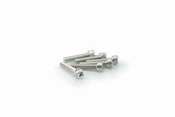 Śruby z anodyzowanego aluminium blister 6 śrub imbusowych m5x25mm srebrne