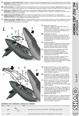 Stelaż kufra tylnego Shad do Honda CBF 250 ( 04 - 08 )