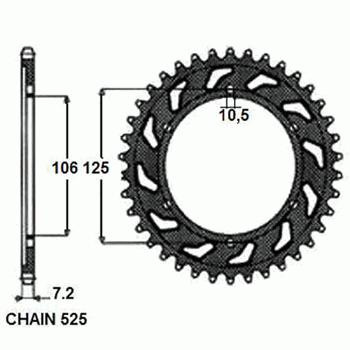 Zebatka napedzana stalowa sunstar sunr1-4448-47