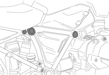 Zaślepki ramy puig do bmw f750gs / f850gs 18-22 czarne