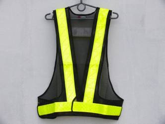 Kamizelka siatkowa z pasami odblaskowymi zapinana na rzep rozmiar l