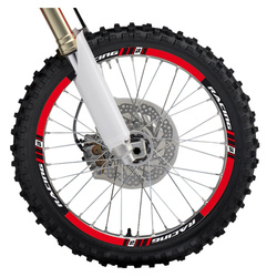 Komplet naklejek (oklein) na felgi kolor czerwony (racing)