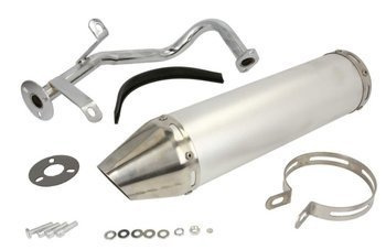 TŁUMIK WYDECH SPORT DO SKUTERÓW 4T 139QMB SREBRNY