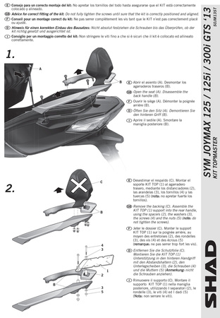 Stelaż kufra tylnego Shad do Sym Joymax GTS