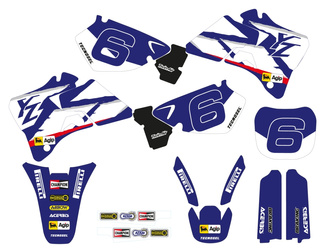 Komplet naklejek (oklein) yamaha yz 125/250 '96-'01 replica team yamaha 1998