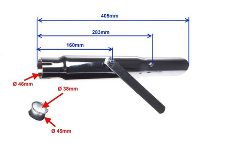 Tłumik chromowany motocyklowy Chopper Bober
