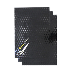 KOMPLET NAKLEJEK (OKLEIN) (FOLIA CRYSTALL 0,4 MM) (PERFOROWANA) 3 X ARKUSZ 47X33CM, KOLOR CZARNY