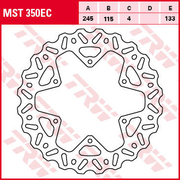 Tarcza hamulcowa tył yamaha yz / wrf 125 / 250 / 426 / 450 02-17