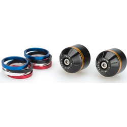 Ciężarki / końcówki kierownicy krótkie z pierścieniami puig do aprilia rs 660 21-22 czarne