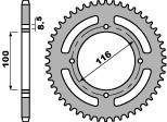 Zębatka tylna 467 50 c45 kawasaki kx 80/85 86-12 (jtr461.50) (łańc. 420)