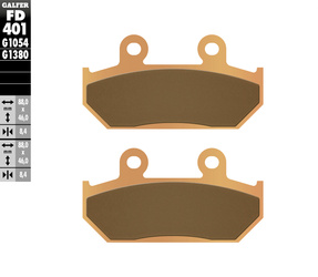 Klocki hamulcowe kh412 spiek metaliczny (złote) skuter suzuki an 250/400/650 tył