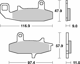 klocki hamulcowe kh147 street ceramic kolor czarny