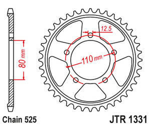 Zębatka tylna 4350 42 honda crf 1000 africa twin / dct / adventure sport '16-18 (435042jtzbk) (łańc. 525) kolor czarny