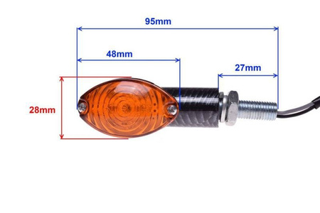 Kierunkowskaz led motocyklowy carbon