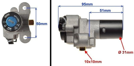 Stacyjka z zestawem zamków do Junak 901 Sport