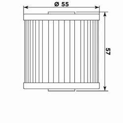 Filtr oleju kawasaki klr/ksf/kef (hf123) (50)