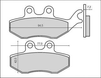 Klocki hamulcowe kh374 rieju 50/125, przód (ft 3043)