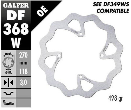 Tarcza hamulcowa przód suzuki rm 250z '19-, rmx 450z '18- wave (270x118x3mm)