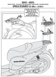 stelaż kufra centralnego aprilia scarabeo 125/200 (11-15) ( bez płyty )