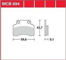 KLOCKI HAMULCOWE TRW MCB694